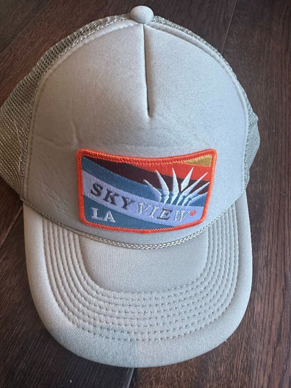 Nissun Cap Skyview LA Grey Vintage Trucker Hat Mesh